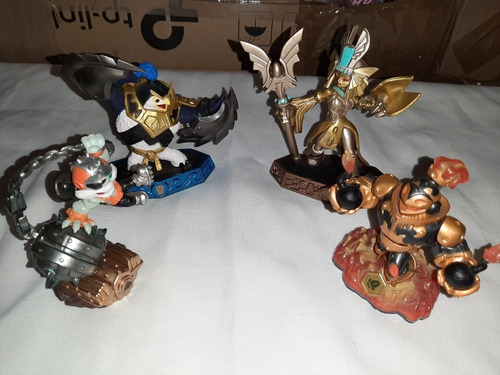 4 Skylanders En Buen Estado Y Funcionando.