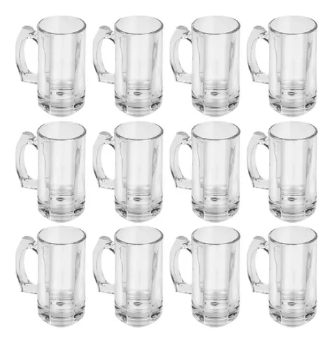 comprar 12 Canecas Zero Grau 380ml Cerveja Chopp Vidro Resistente