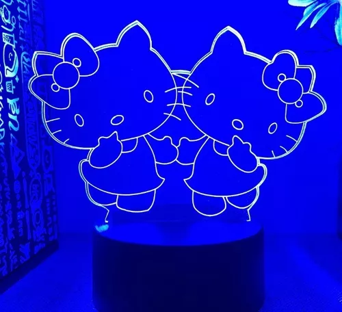 Lámpara LED 3D Hello Kitty con la base que elijas! - PictyourLamp
