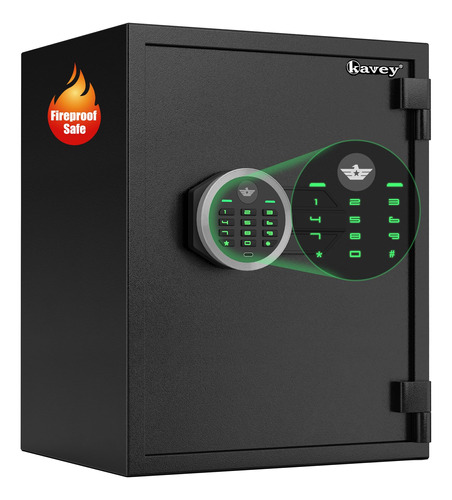 Kavey Caja Fuerte Ignifuga De 30 Minutos, 2.2 Cub, Caja Fuer