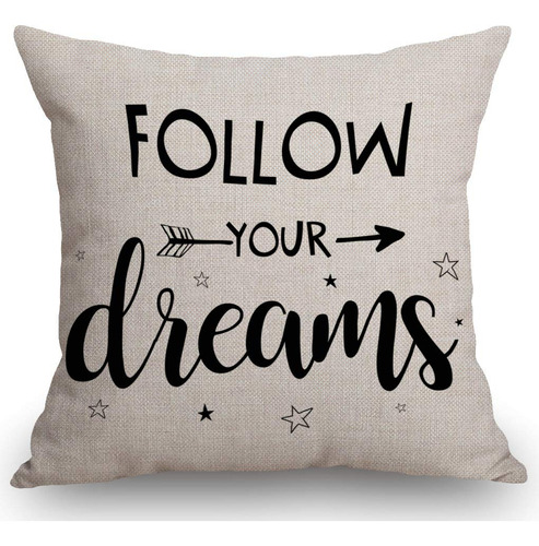 Ssoiu Follow Your Dreams - Fundas De Almohada Decorativas D.