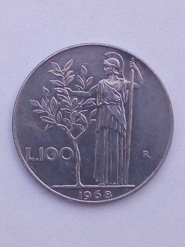 Moneda Republica Italiana L100 1968