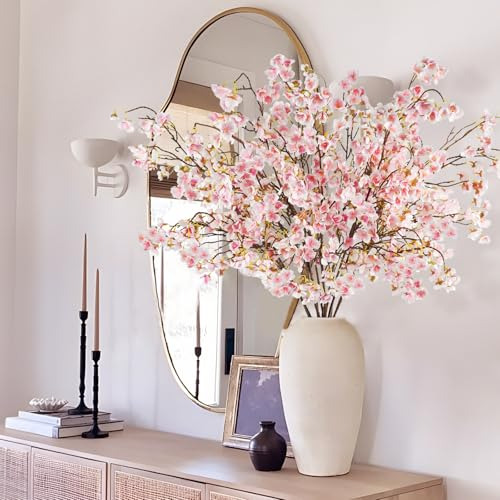 12 Piezas De Flores Artificiales De Cerezo 40 Tallos De Cer