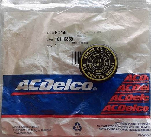 Tapa De Aceite Motor 1992-1995 Chevrolet Blazer