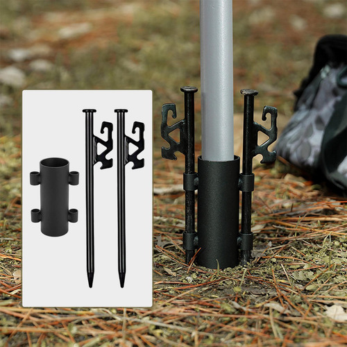 2 Uds. Toldo De Estacas Para Tienda De 30 Cm Con Soporte