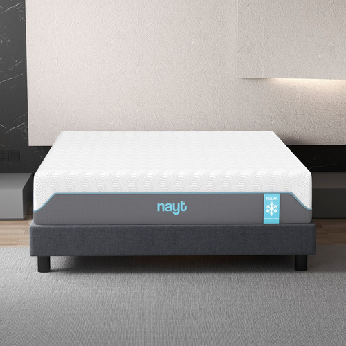 Colchón En Caja Memory Foam Y Resortes Nayt Polar King Size