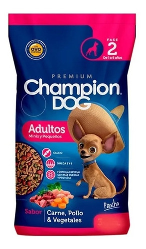 Alimento Champion Dog Adulto Razas Pequeñas 18 Kg.