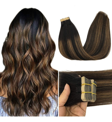 Extensiones Cabello Castaño Balayage Balayage 14in 50gr