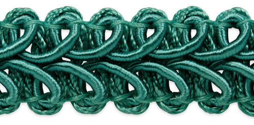 Trims By The Yard Alice Classic Woven Braid Turquoise Corte