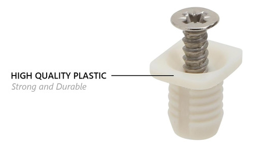 Silverline De 8 Mm Insertos De Bisagra De Plástico Con Torni