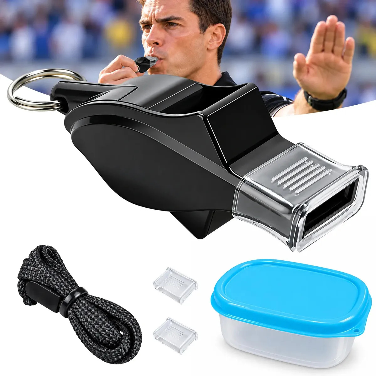 Apito Profissional Naisieka com Kit para Árbitro e Esportes – Som de 120 dB