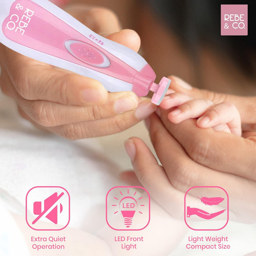 Lima De Uñas Eléctrica Para Bebés Con Luz Led, Para Recién N