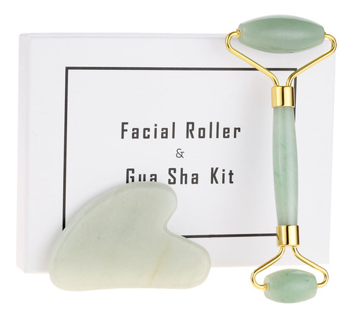 Mootvgoo Juego De Herramientas De Rodillo De Jade Y Gua Sha,