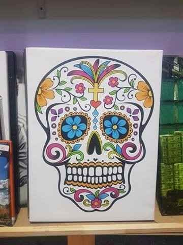 Vinilo Decorativo 40x60cm Calavera Mejicana Mexico Diseño