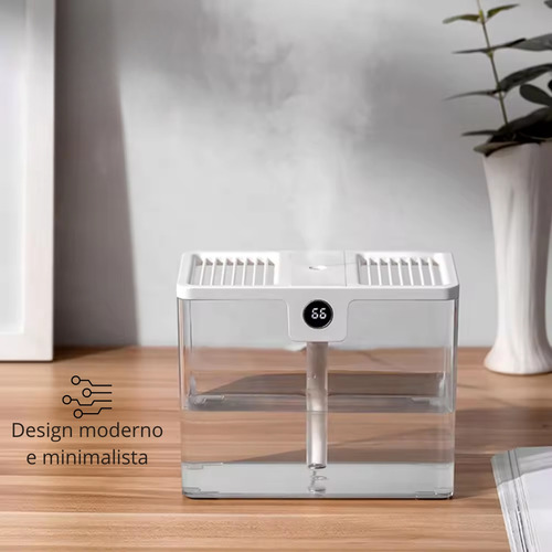 3 Umidificador Ar Ambiente Mesa 1,5 Litros Indicador Umidade