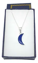 Comprar Colgante Lapislázuli Luna Plata 950 + Cadena Plata 925