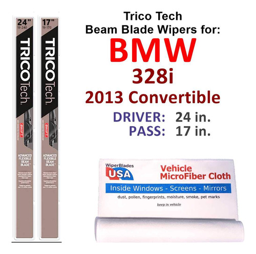 Limpiaparabrisa Para Bmw Convertible Trico Tech Paño