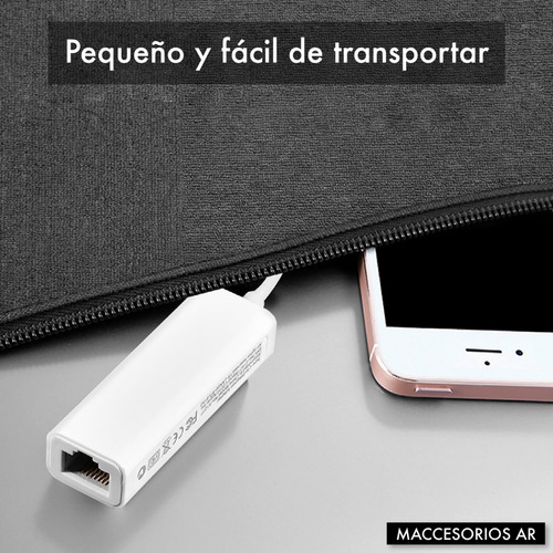Imagen 6 de 10 de Adaptador Usb C 3.1 A Red / Ethernet Lan / Rj45 / Mac / Pc