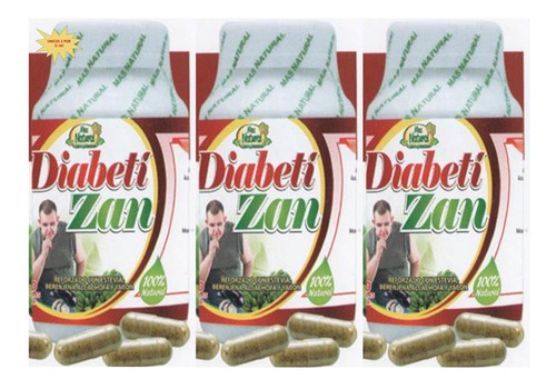 Imagen 1 de 2 de Diabeti-zan Berenjena Yacon Mas Natural 100cap (pack X 3)