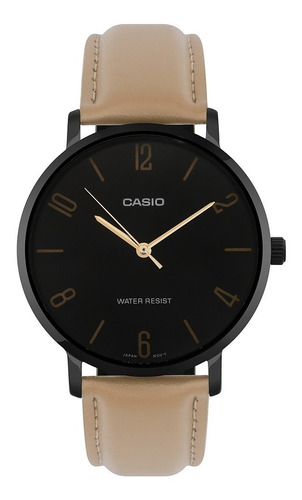 Reloj Casio Mtp-vt01bl-1budf - Correa De Cuero 100% Original