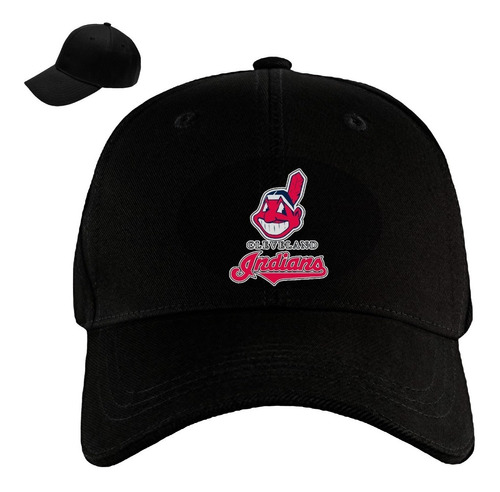 Gorra Dril Cerrada Cleveland Indians Beisbol Logo Pht