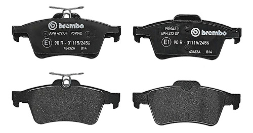 Set-4 Balatas Traseras Jaguar S-type 4.2l V8 06/08 Brembo