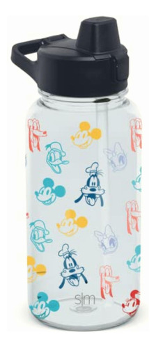 Simple Modern Disney Botella De Agua De 32 Onzas Con Tapa De Color Disney: Mickey Loves Minnie