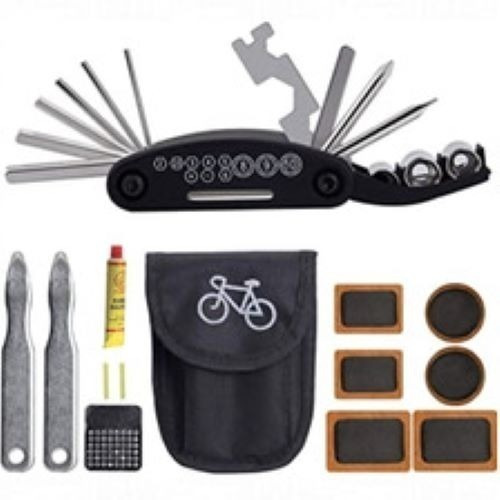 Kit Reparacion Bicicleta Bici Parche Solución Llaves Estuche