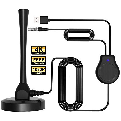Antena Tv Digital Hd Amplificada Para Smart Soporte 4k 150