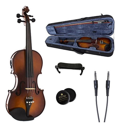 Cecilio 44 Cvnae330sr Ebony Fitted Acousticelectric Violin I