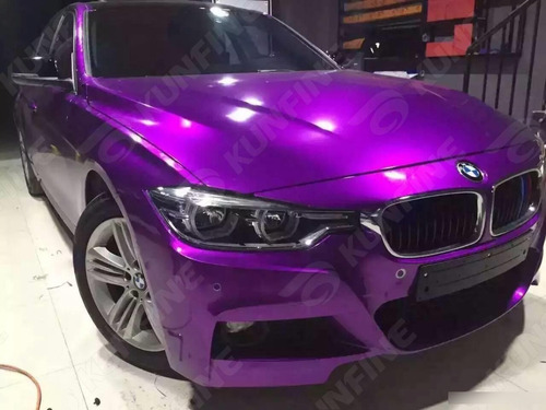 Vinilo Automotriz Ploteo Morado Auto Violeta Brillante M2 