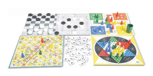 Kit Jogos para Viagem Classicos 22 cm Dama Ludo Xadrez ETC. - ART