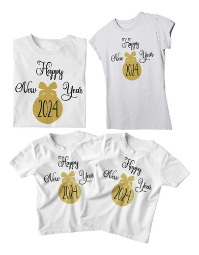 Poleras - Combo Para Toda La Familia New Year 2024