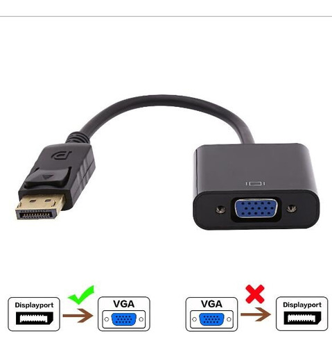 Convertidor Adaptador Displayport Dp A Vga Para Proyector Tv