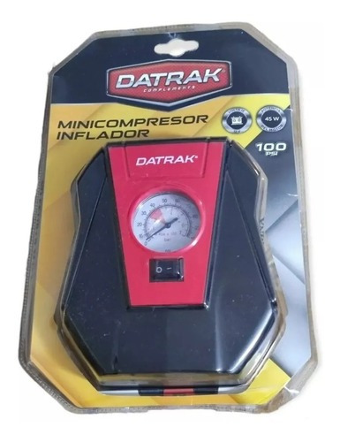 Inflador Mini Compresor Aire 12v Auto Medidor Presión Datrak