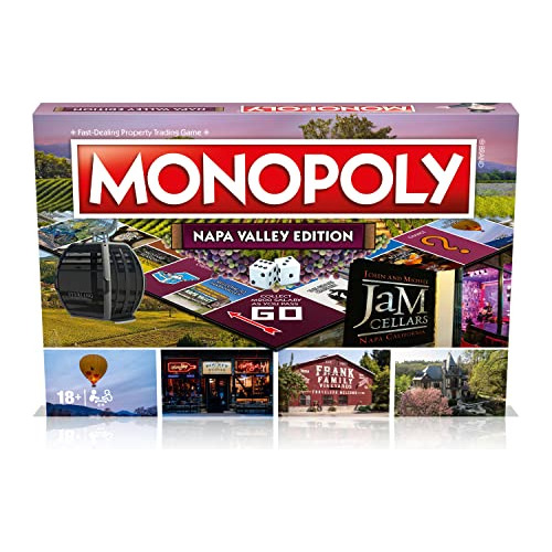 Napa Valle Monopoly, Juego De Mesa Familiar Para 2-6 Cf19l