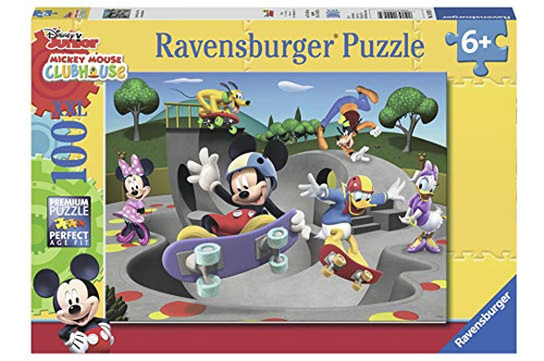 Ravensburger Mickey Y Minnie En El Skate Park Puzzle 100 Pie