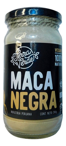 Maca Negra Peruana Orgánica Terra Verde - 200 Gramos