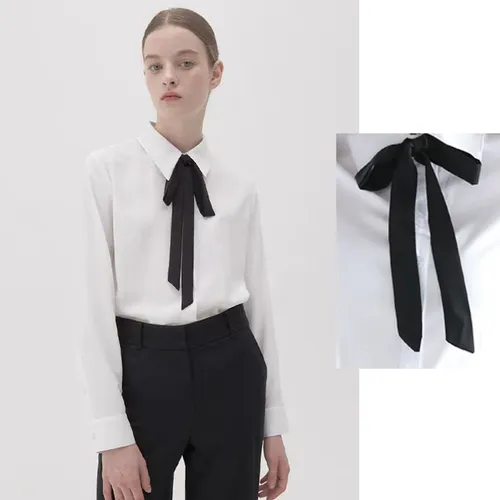 Blusa corbata mujer sale
