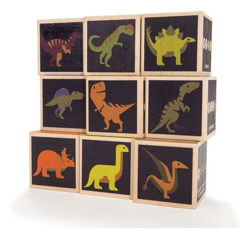 Uncle Goose Dinosaur Blocks Hecho En Los Estados Unidos