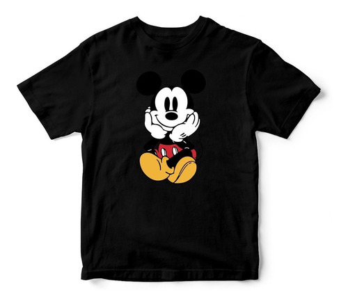 Polera Estampada Mickey Sentado 100% Algodon Niño/niña