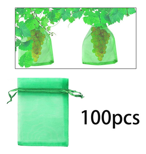 100 Uds Bolsas De Red De Protección De Frutas Bolsas De Red