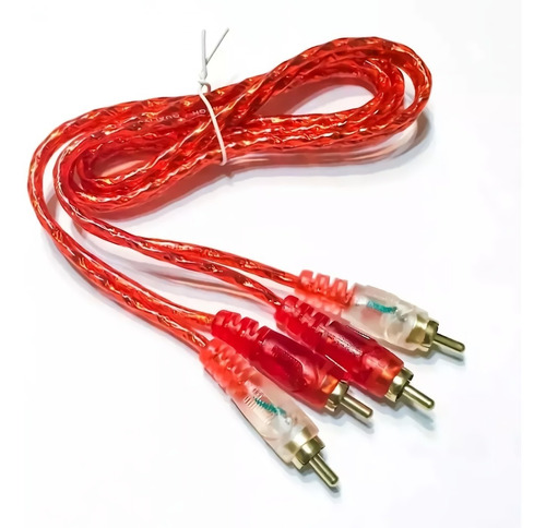 Cable Rca  Doble Macho-macho 0,9 Mts Libre Oxigeno  Xbms Fichas Doradas