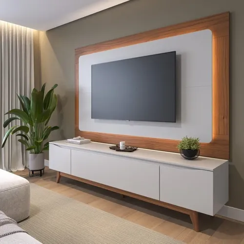 RACK COM PAINEL PARA TV ATÉ 75 POLEGADAS 220CM FLYNT OSLO