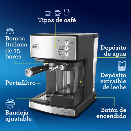 Cafetera Automática De Espresso Oster Primalatte Plateada Bv