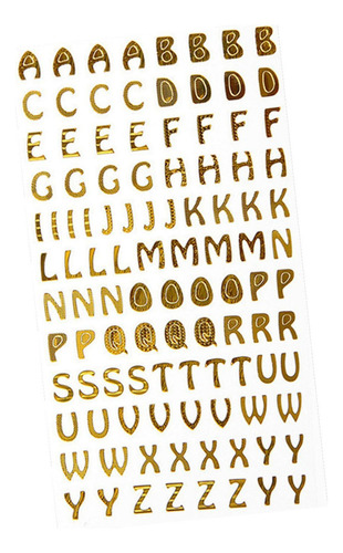 Qk Adesivos Letras Para Scrapbooks, Quadro Dourado
