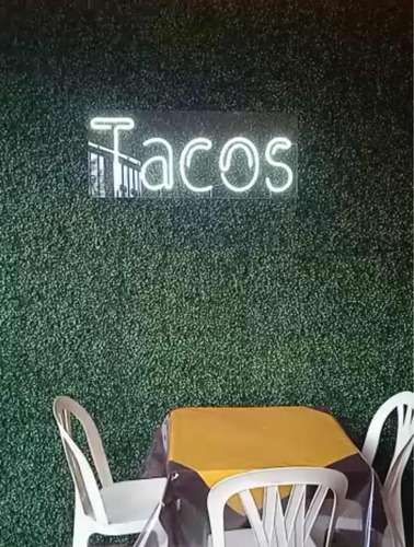 Letrero De Tacos Con Luz Led Neón 110cm X 60cm