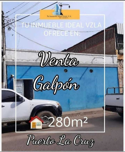 Imagen 1 de 10 de Vende Galpón Con Casa Incluida De 280m² 3hab A Pocos Metros Del Mercado Municipal De Puerto La Cruz