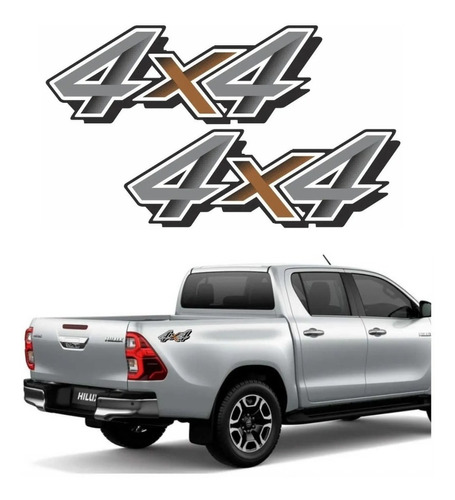 Adesivos 4x4 Hilux Toyota 2021 Emblema Lateral Modelo