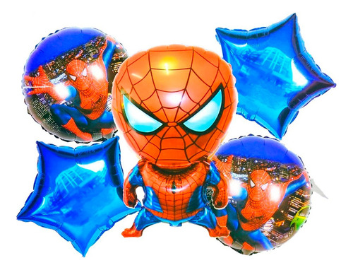 Decoración Globos Hombre Araña Spider Man Rojo Azul Heroes